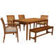 Fleur 64'' Rectangular 7 - Person Outdoor Dining Set with Cushions