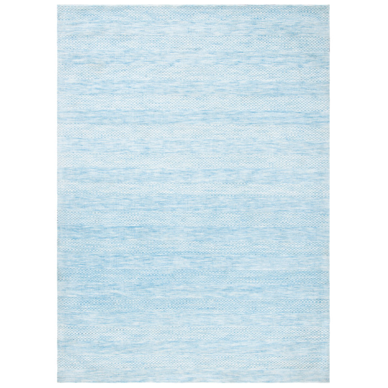 Classic Vintage Hand Loomed Micro Fiber Striped Rug, Rectangle 4' x 6'