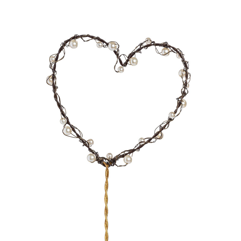  Médaillon en fil métallique avec perles décorations pour la Saint-Valentin