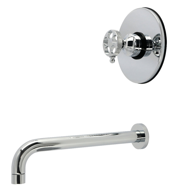Robinet de baignoire à pression équilibrée à poignée simple Kingston Brass Webb, Chrome poli