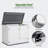 4.3 x 2.5 ft Horizontal Resin Tool Shed, Waterproof Outdoor Storage Cabinet with Metal Shelf and Floor