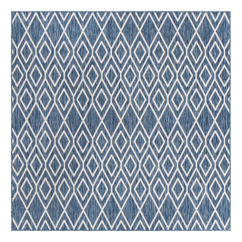 Tapis intérieur / extérieur Turks and Caicos, Carré 7 pi 10 po, Bleu très foncé