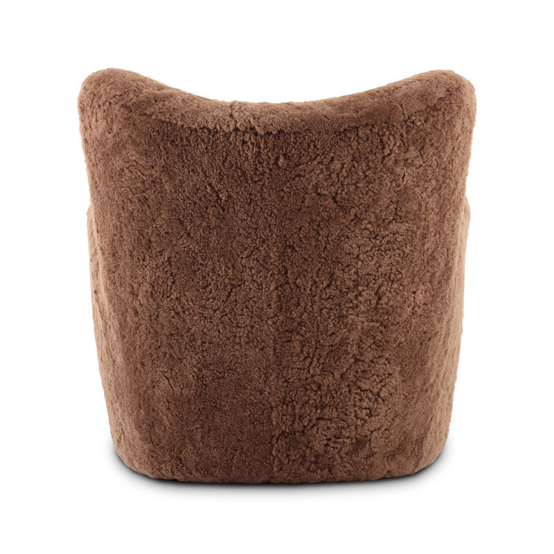 Bristow Wingback Chair, Amber Shearling