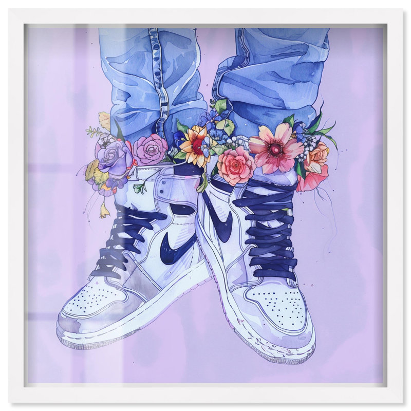 Art floral lilas, H 17 po x l 17 po, Blanc