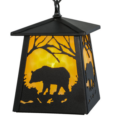 Rustic Lodge 1 - Light Black Lantern Pendant