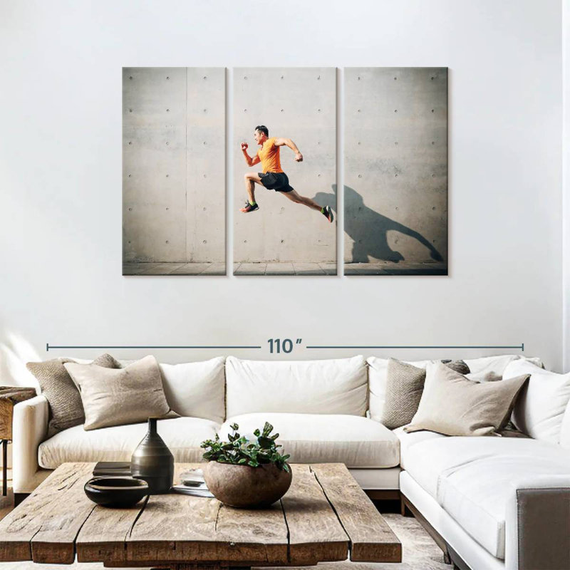 Jumping Man, 48" H x 74" W