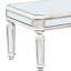 Table basse à miroir argenté