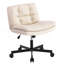 Office Chair with Faux Leather Upholstered, Swivel, Adjustable Height, Wheels