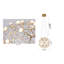 Lustre à intensité variable unique en or 47 lumières DEL avec diffuseurs en acrylique blanc
