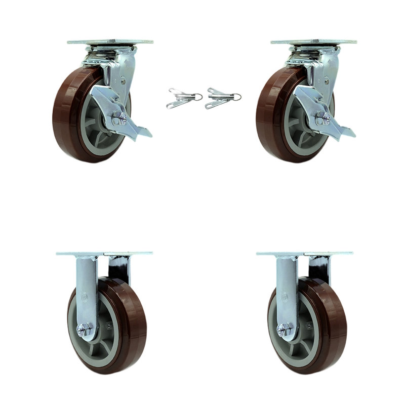 4 Piece Polyurethane Caster Set