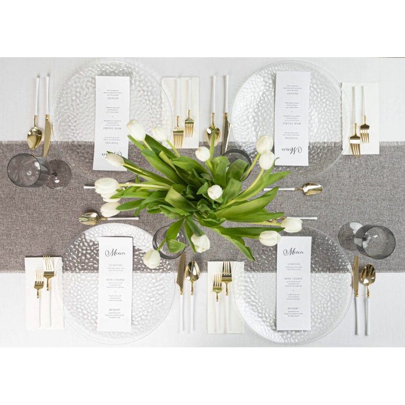 Assiettes martelées rondes 13 pouces Ecoqualité 32 invités