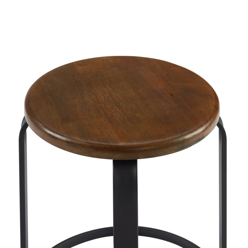 Counter Stool with Metal Frame, Dark Coffee