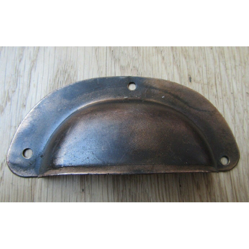 Large Steel Cabinet Cup Handle Antique Iron, Antique Copper