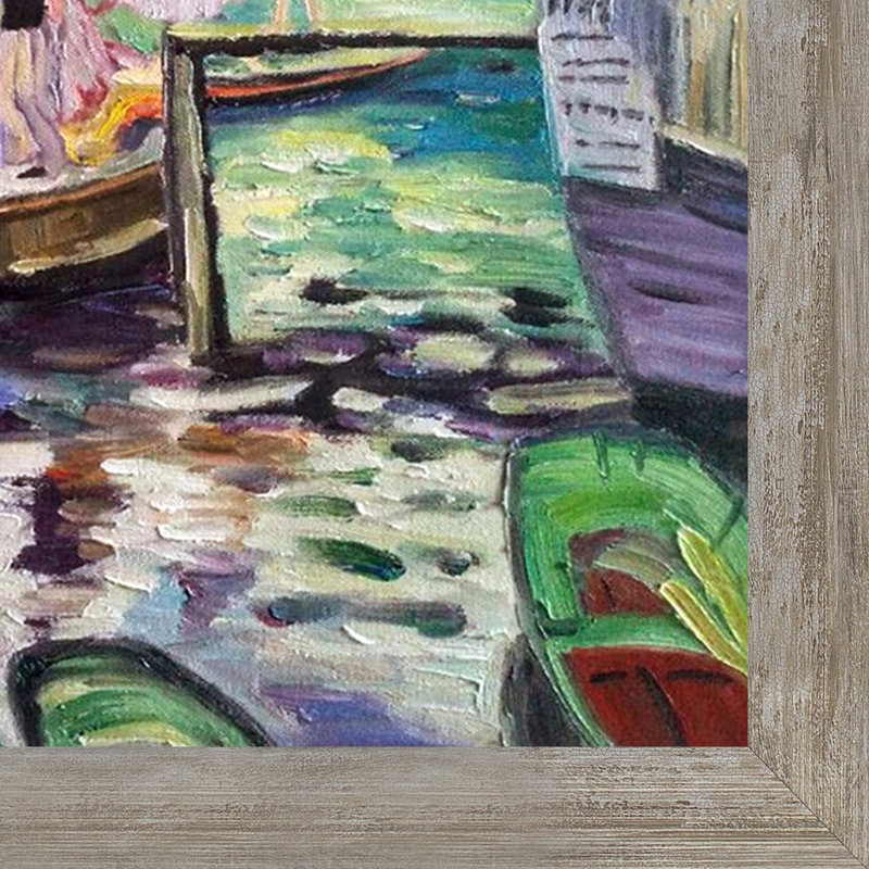 "la grenouillere" par pierre-auguste renoir, peinture sur toile, H 23,5 po x l 27,5 po x P 2 po, Métropolitain