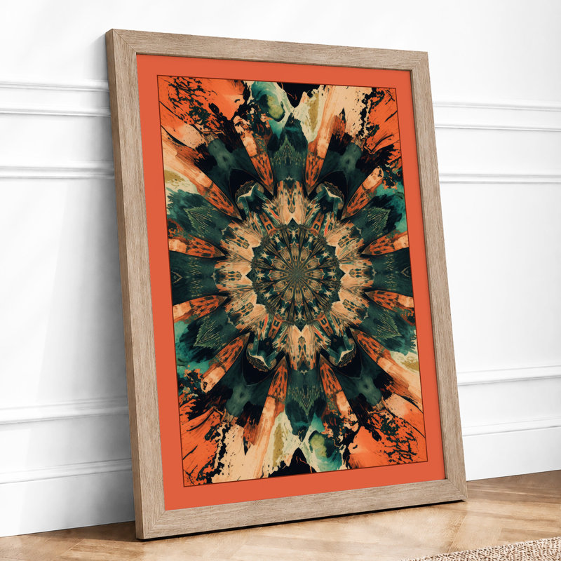 Mandala Symmetry Geometric - Print, A1 - 84.1 x 59.4 cm, Oak