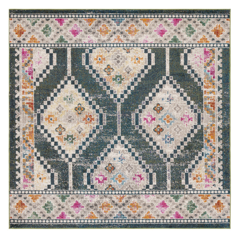 Ekam Performance Southwestern Rug, Square 6'7"