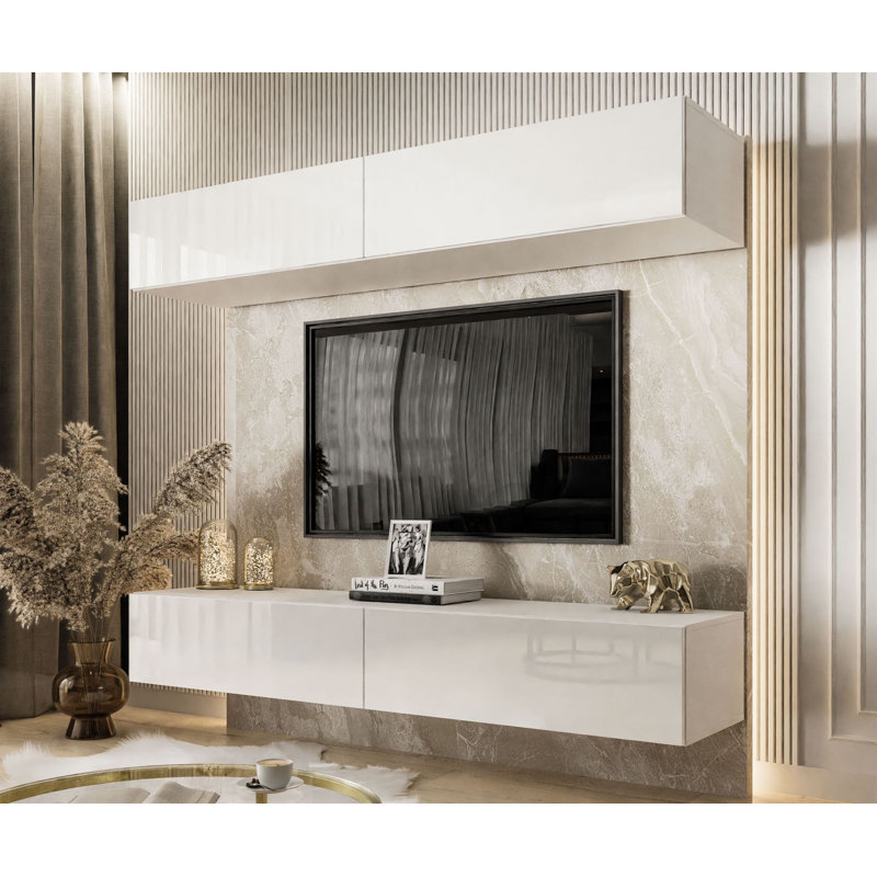Valo Unfinished Entertainment Centre for TVs up to 78", High-Gloss White