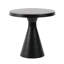 Elisand 20" Round Aluminum End Table, Antique Black