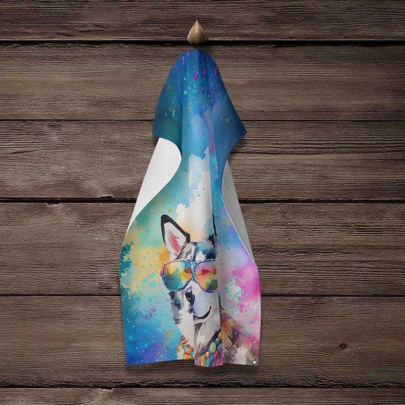 Serviette de cuisine Siberian Husky Hippie Dawg