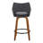 Sarah Fixed-Height Faux Leather Bar & Counter Stools with Bent Wood Legs & Round Footrest-100169895-100169893