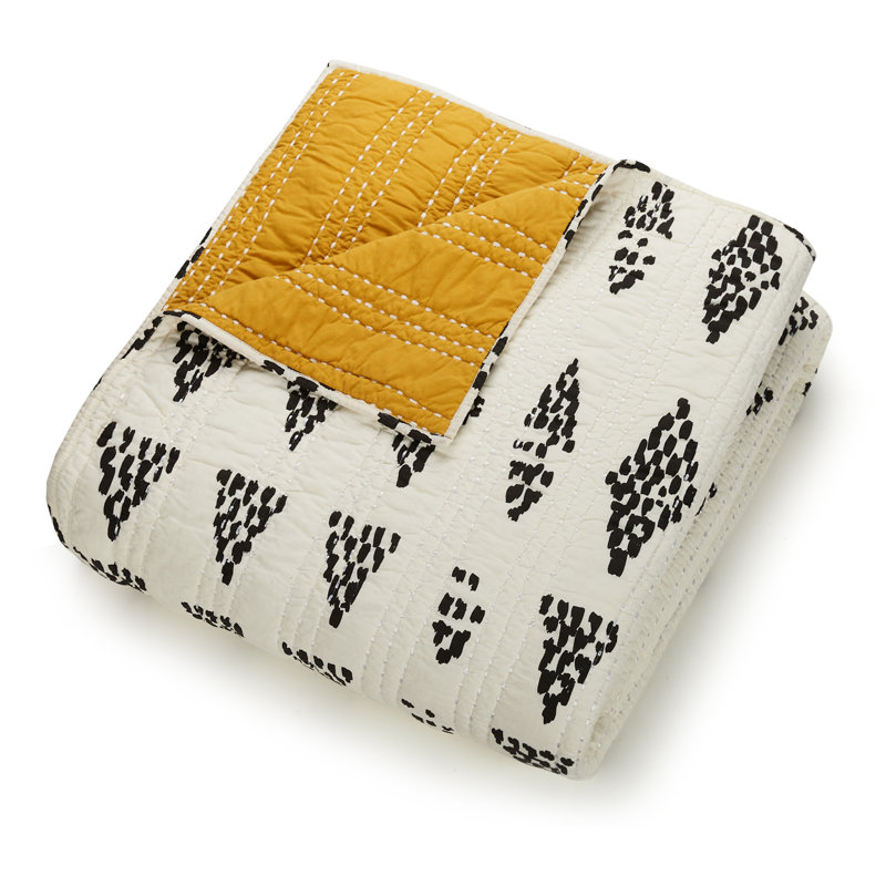 Jungalow Prosperity Reversible Geometric 100% Cotton Quilt Set