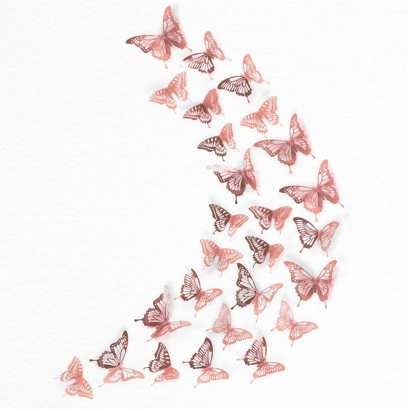 Animals Wall Decal, Rose Gold