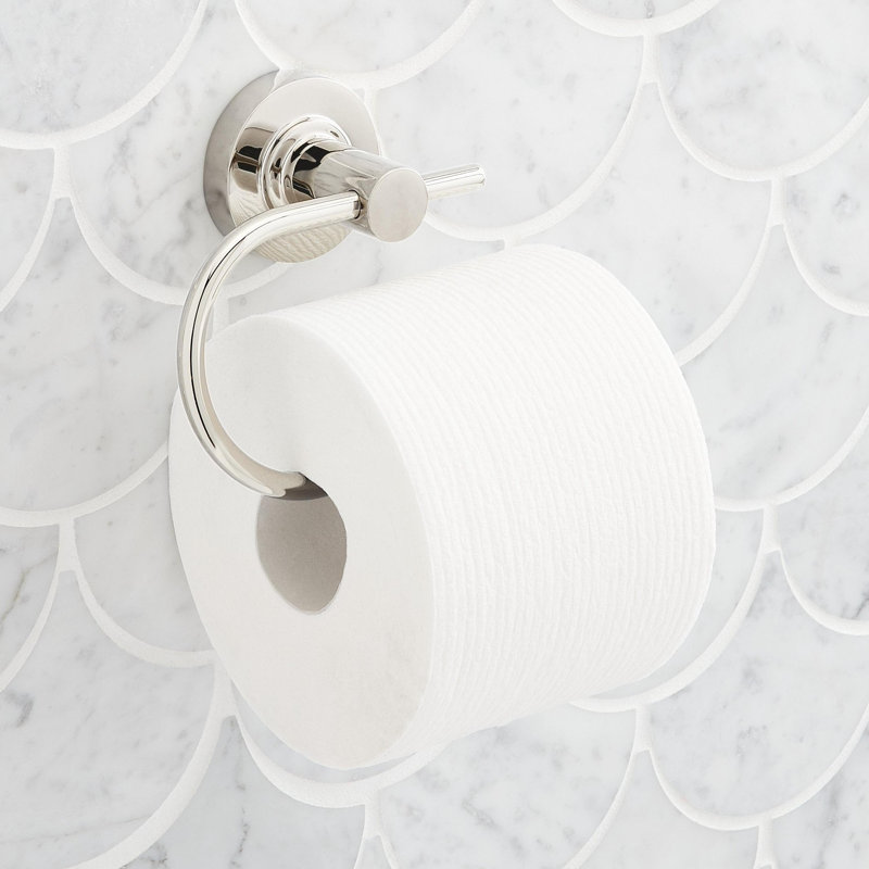 Lexia Wall Mounted Euro Toilet Paper Holder, Polished Nickel