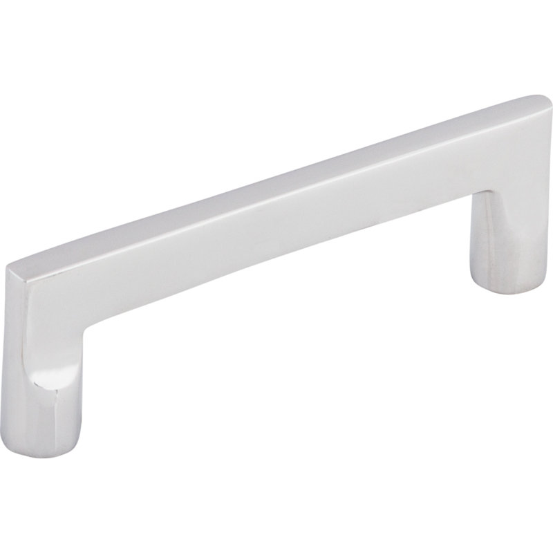Aspen II Flat Sided Appliance pull, Polished Chrome, 4" Center to Center