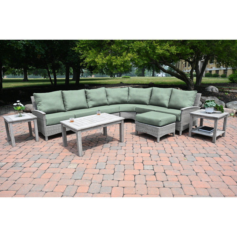 Outdoor Teak Armless Lounge Chair, Gray, Canvas Spa Sunbrella® Canvas