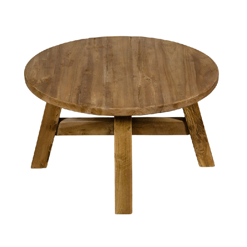 Table basse en bois de teck massif D27,5 "