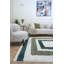 Moodi Modern Shaggy Area Rug Geometric Border Design-122009963-122425641