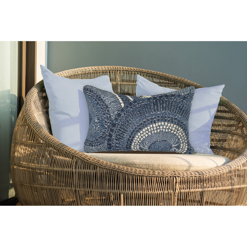 Marina Circles Indoor/Outdoor Pillow Saffron 12" X 18", Delft