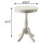 Table d'appoint blanche en bois avec plateau rond - Améliore l'ambiance intérieure