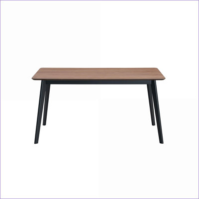 Tables de salle à manger | Mesa de Comedor | Finition brun noyer moderne, bois d'hévéa massif, pour la salle à manger de cuisine | Rectangle