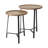 24" Brown Solid Wood Round End Table