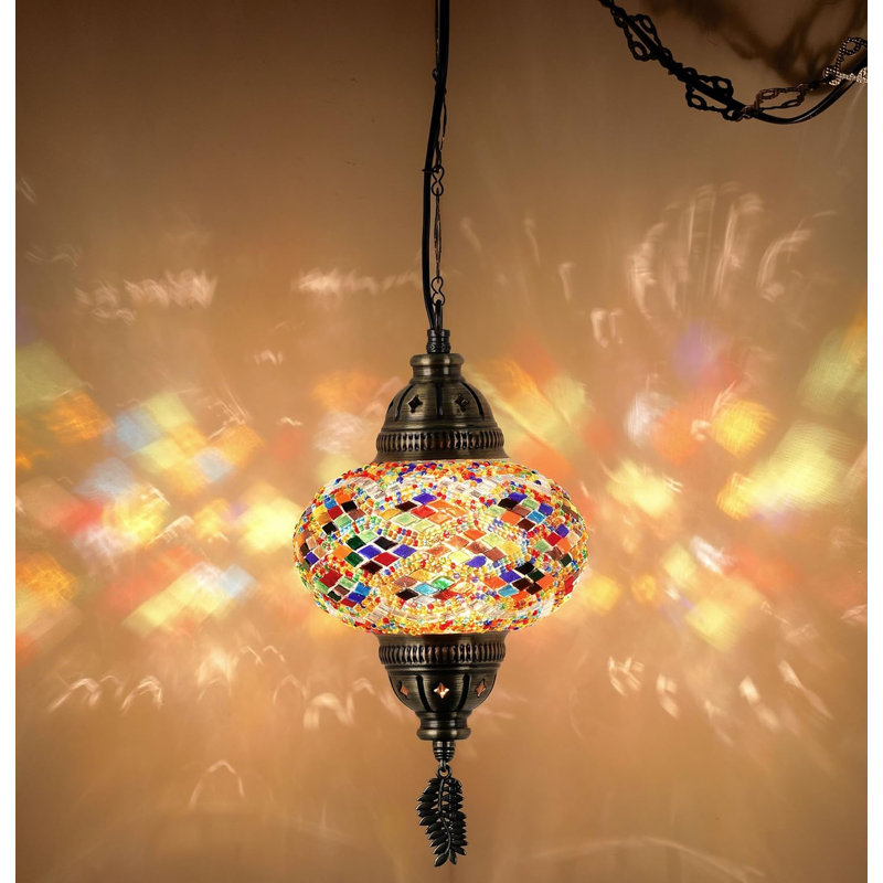 Luminaire suspendu 1 lumière Lights, Multicolore turc