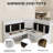 (yinuo)5-person Corner Dining Nook With Hidden Storage And Built-in Charging Port