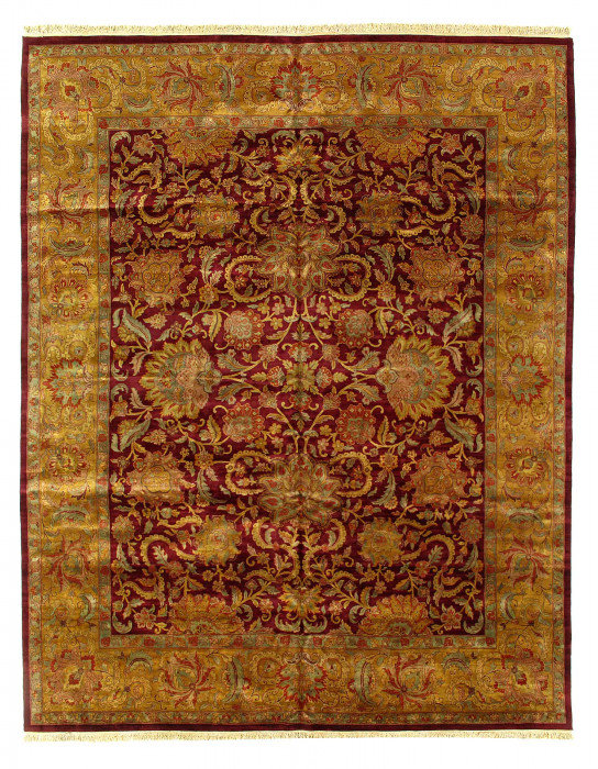 Rust Fine Hand Knotted Augra 12'4"X 14'9"