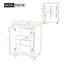 Meuble-lavabo moderne 24 po en bois MDF
