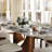 Hobart Modern Rectangular Sintered Stone Dining Table with Pedestal Base-666994733-654490487