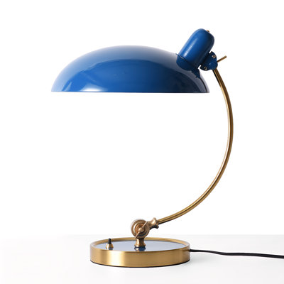 Ulia Modern Bauhaus Table Lamp with Adjustable Shade, Vintage-Inspired Aluminum Desk Lamp, E26 LED Compatible for Living Room, Bedroom, Home Office or Reading Area