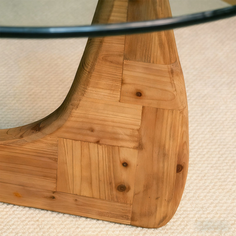 Table basse en bois massif rétro Burlywood