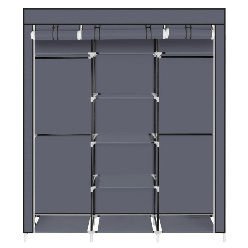 150cm Portable Wardrobe, Grey