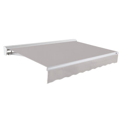 Awntech Destin Right Motorized Retractable Awning, 10' x 8', Gray