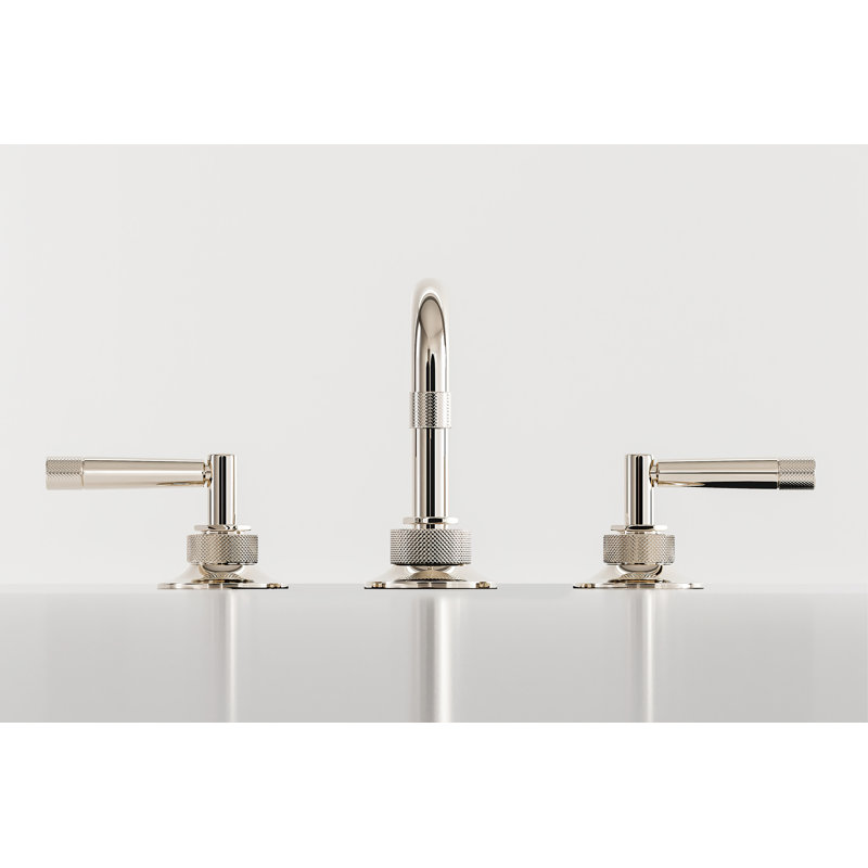 Graceline® Widespread Bathroom Faucet with Drain Assembly, Polished Nickel, Lever