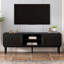 Console, conception de porte coulissante peu encombrante, pieds en bois-148509064