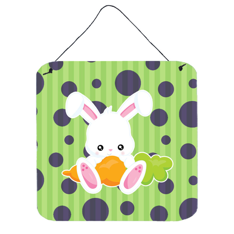 Décoration murale pâques polkadot lapin