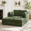 Canapé méridienne surdimensionné de 139 cm avec accoudoirs, coussins et tissu chenille-1490005938