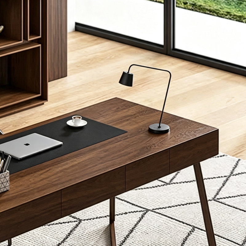 Bureau de luxe rétro haut de gamme, 29.13" H x 62.99" W x 29.52" D