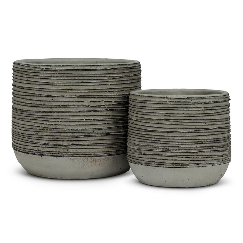 Pot à fleurs en ciment, H 4,75 po x l 4,75 po x P 4 po